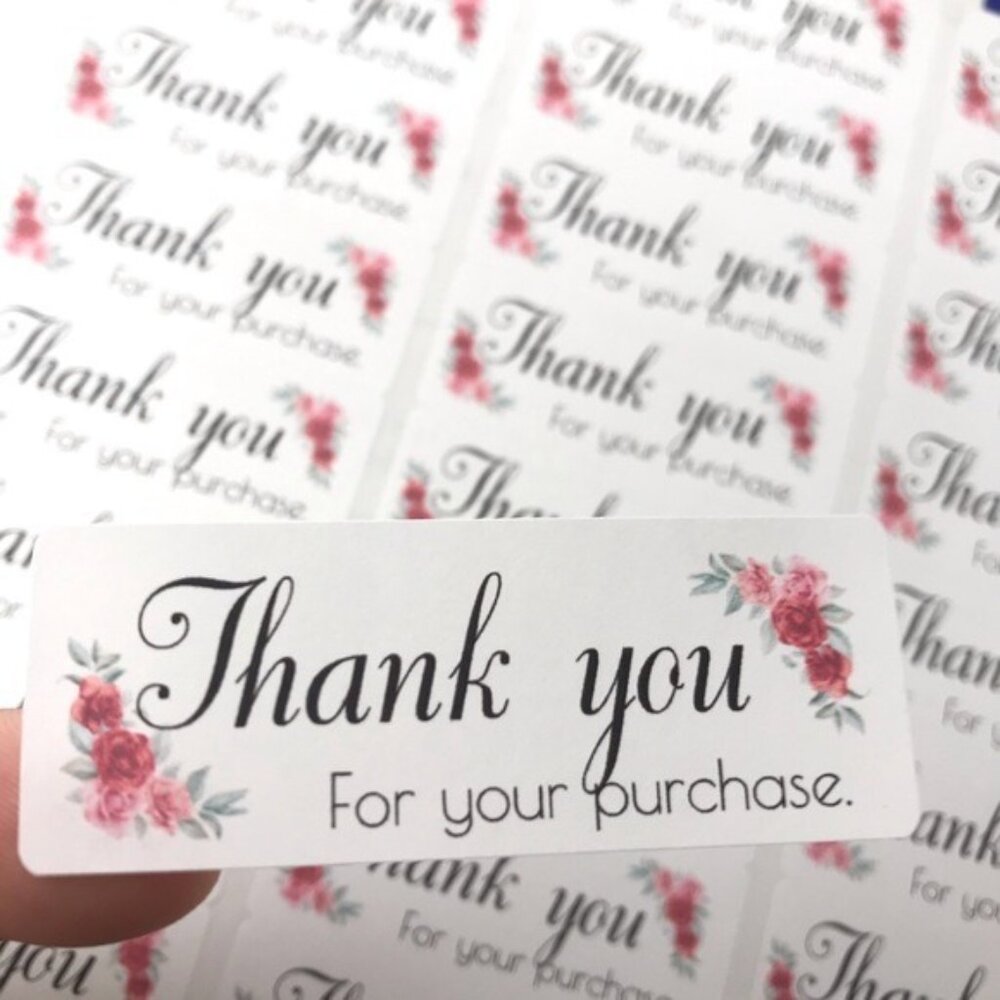 90 thank you for your purchase stickers